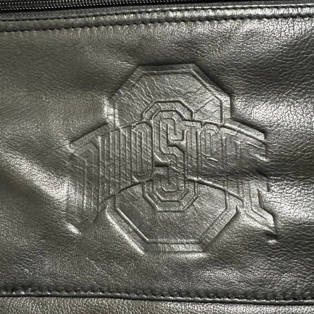 Ohio State‎ Canyon Outback Leather Messenger Briefcase Black Embossed Buckeyes